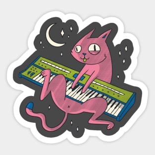 cat synth Sticker